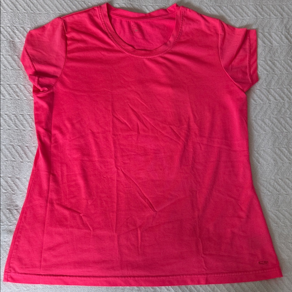 Champion Short Sleeve Crew Tee in Hot Pink